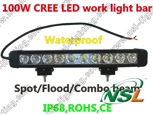 4 шт. супер яркий 100 Вт Светодиодный свет bar10-70v led внедорожный свет 17 ''led 4x4 фара дальнего света для трактора для внедорожника грузовика светодиодный рабочий свет