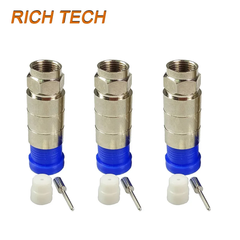 100pcs/lot RG11 Waterproof Compression F Connector RG11 Adapter