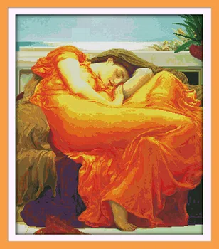 

Beauty in Harvest season Printed Canvas DMC Counted Chinese Cross Stitch Kits printed Cross-stitch set Embroidery Needlework