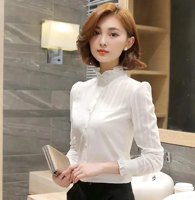 

New 100% cotton Women White Shirts Butterfly-sleeved Blouse Ruffled Collar female Summer Spring Fashion Tops