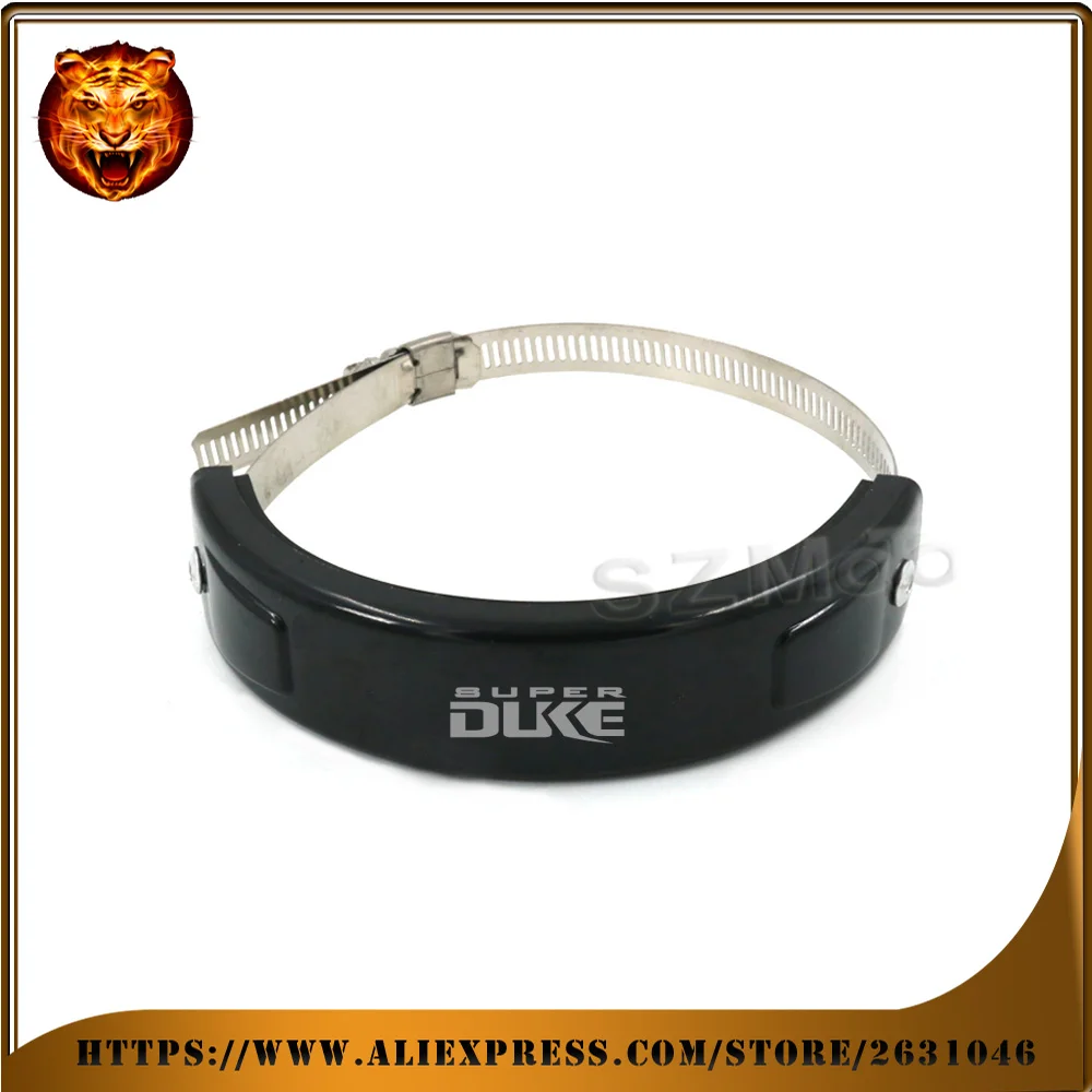 

For KTM 1290 SUPER DUKE 990 Motorcycle Silencer Round Oval Exhaust Protector Protect Can Cover Circle 100mm-140mm logo SUPERDUKE