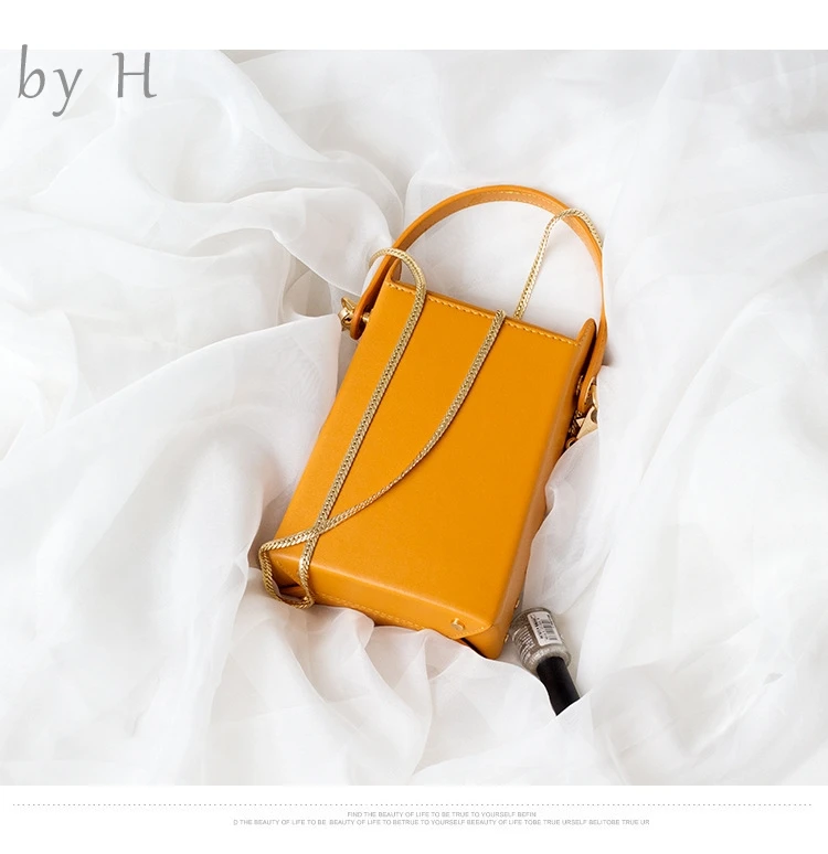 

by H 2019 luxury designer genuine leather ladies purse yellow green golden chain clutch womens shoulder bag mini lipstick bag