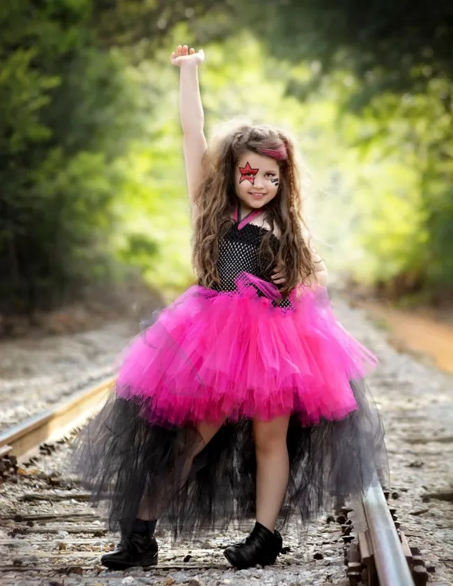 Girls Dress Birthday gift Halloween Costume Little Girl Tutu Dress Rock