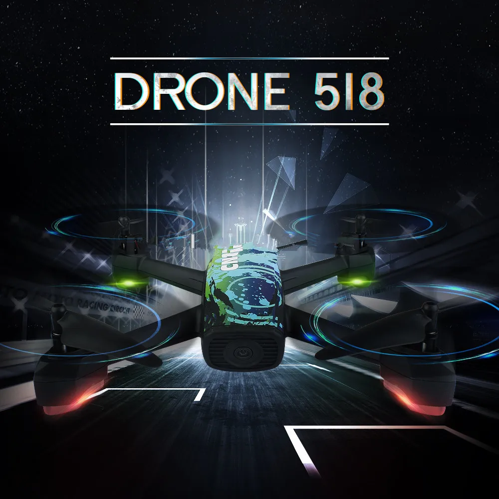 Профессиональный радиоуправляемый Дрон с GPS JXD518 2 4G 4CH Wi Fi FPV удержание высоты