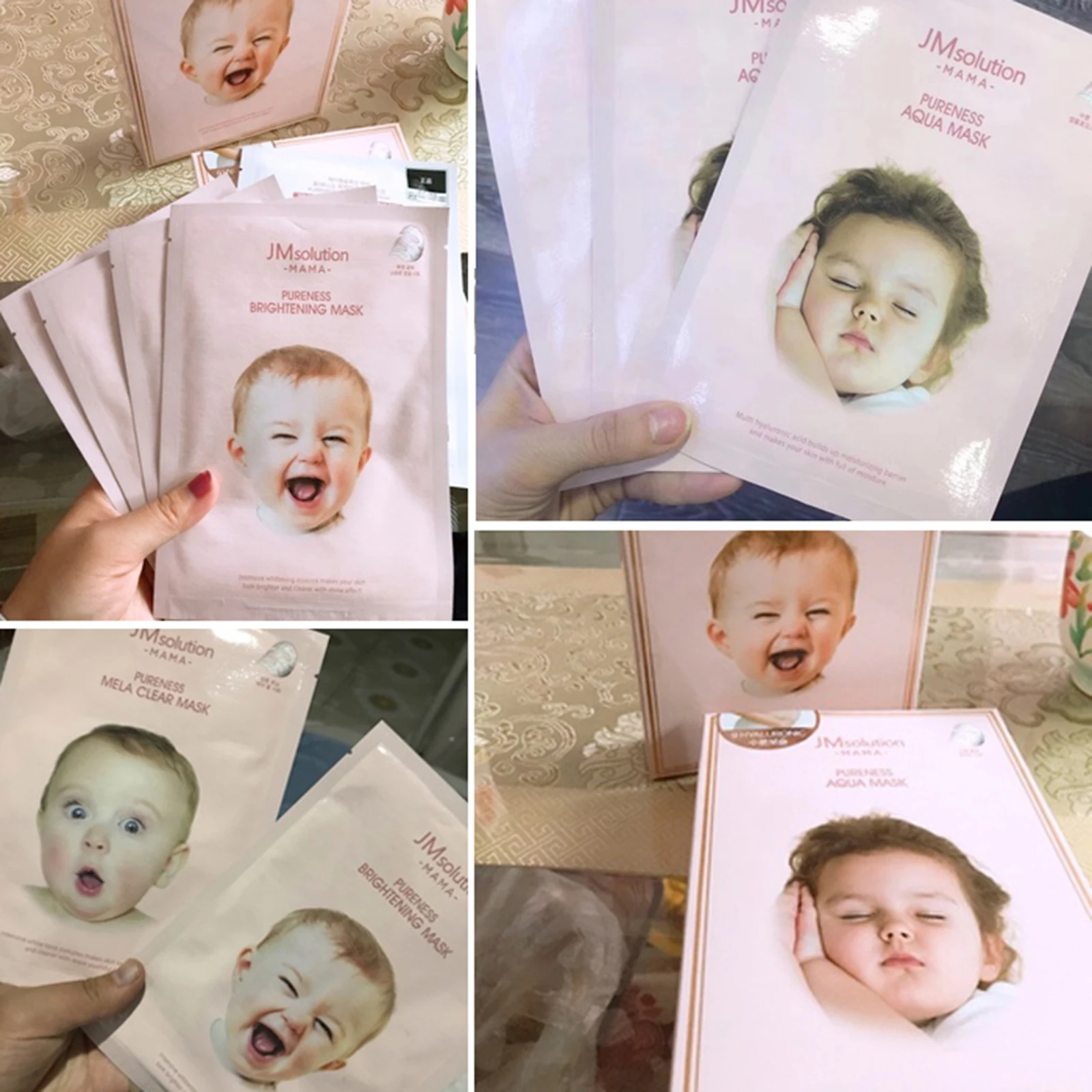 JM прозрачная отбеливающая маска для лица Mama Pureness Mela 10 шт./1 коробка беременных