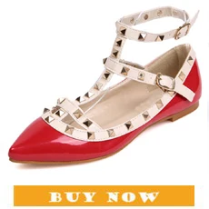 Genuíno Senhoras Cinta Fivela Sapatos de Sola Plana E098