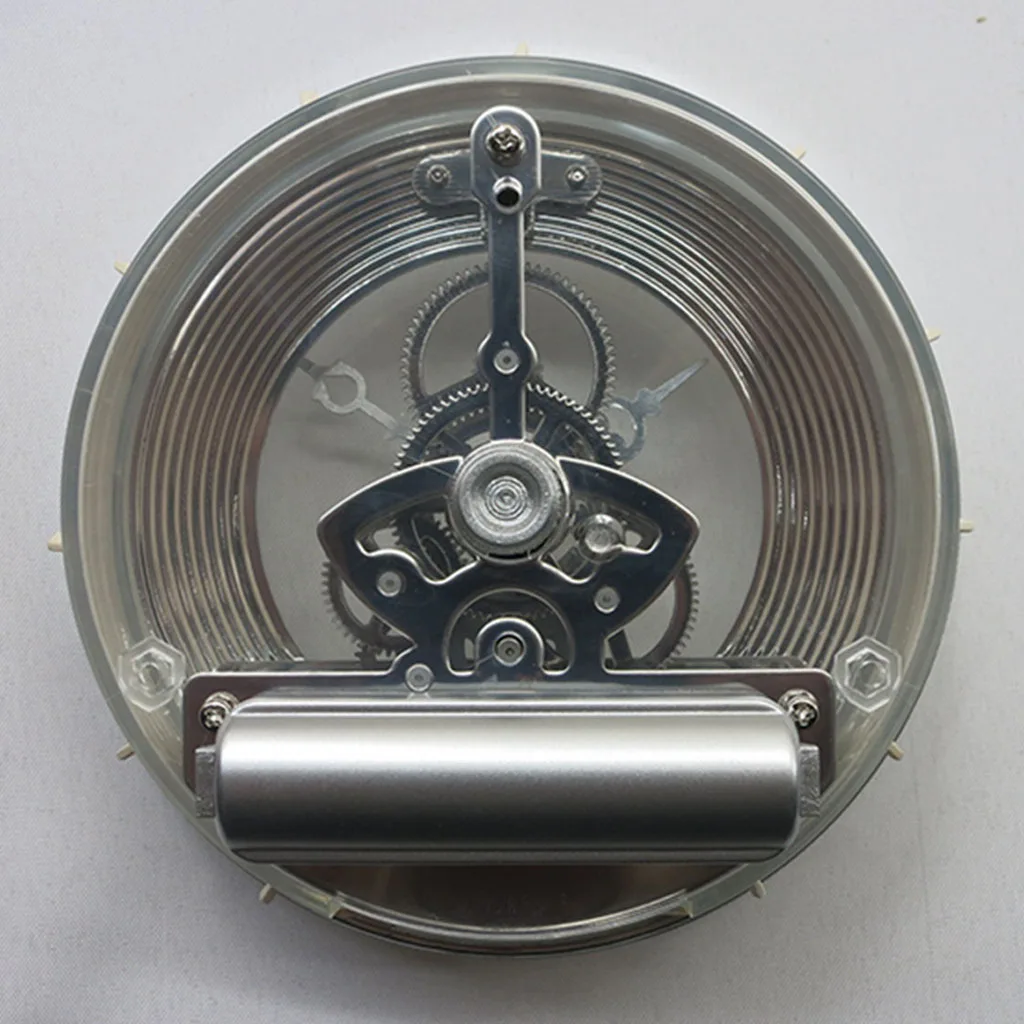 MagiDeal 103mm Dial Roman Numeral Watch Anniversary Quartz Skeleton Clock Insert with Silver Trim
