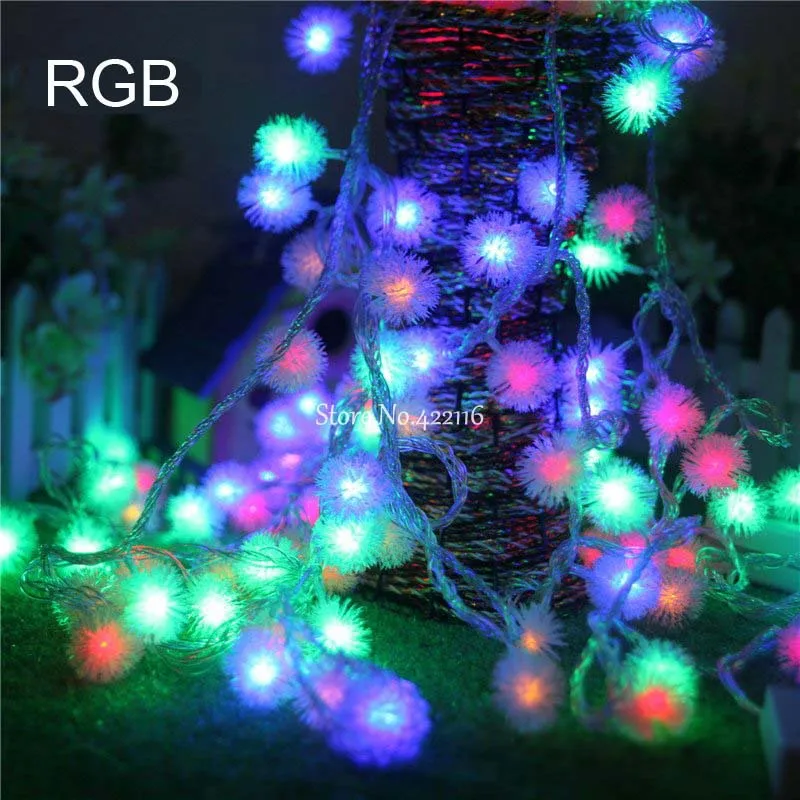 3 M Diente De m León batería LED cadena iluminación Luces De Natal boda Luces De hadas Luces De Navidad Edelweiss exterior Navidad Luz