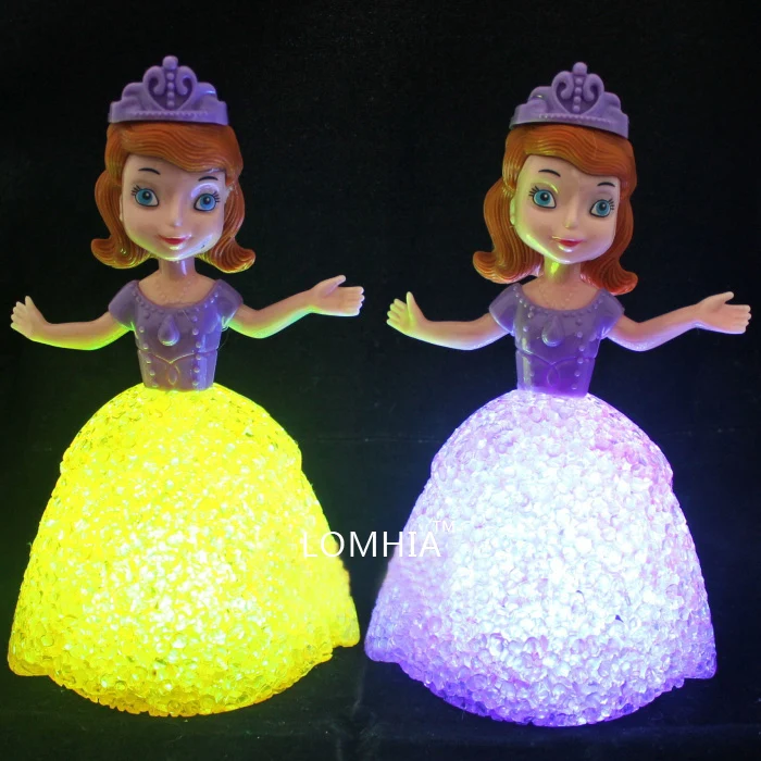 Kids Toys Elsa Anna Sofia LED Colorful Lights gradient crystal Night Light Led Lamp  47