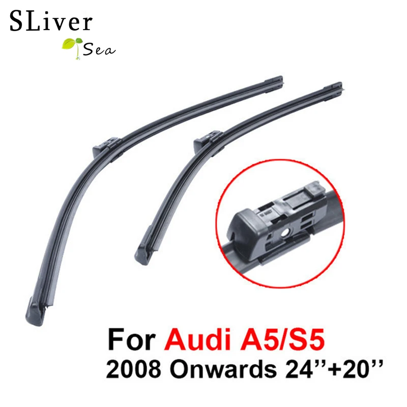 

SLIVERYSEA Wiper Blade For Audi A5/S5 2008 Onwards 24''+20'' High Quality Iso9000 Natural Rubber Clean Front Windshield CPC203-2