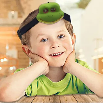 

2 LEDs Animal Frog Headlight Cartoon Headlamps Silicone Head Light For Kids LED Headlight Use 2 AAA Battery Indoor and Outdoor