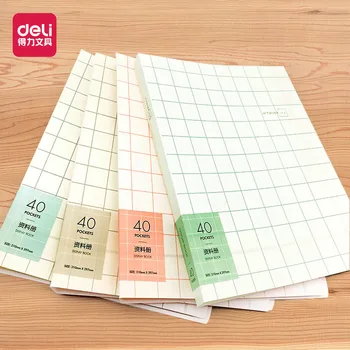 

20/30/40 Pockets A4 File Folder Documents Case Clear Book Transparent Display Book School Stationery Office Supplies Deli 5222