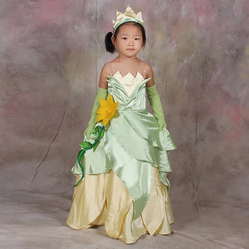 La princesa y el sapo Tiana Cosplay traje de vestido de princesa vestido de  traje de princesa para niños niñas|costume national dress|costume jewelry  wedding ringscostume geisha - AliExpress