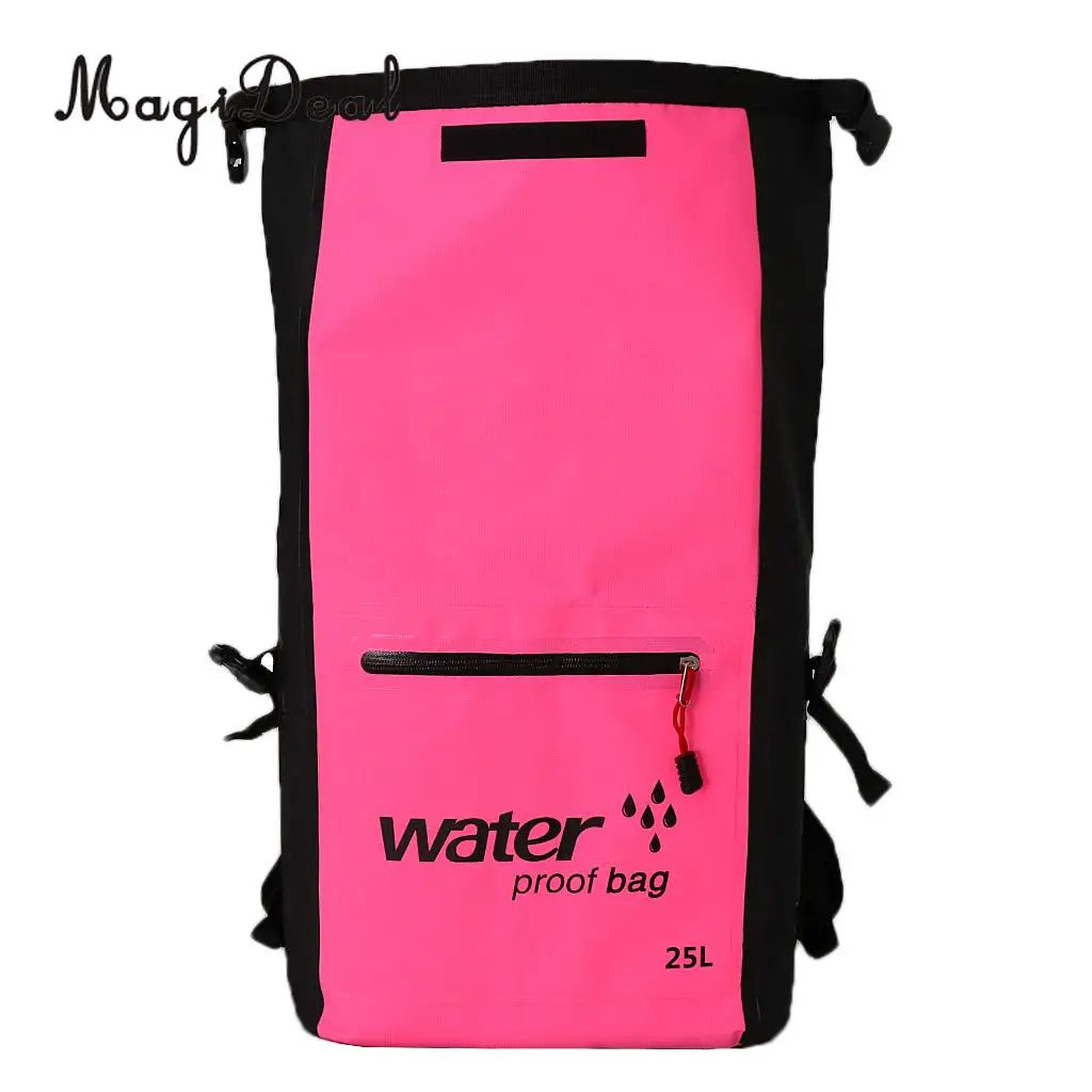 Прочный 25л Водонепроницаемый водостойкий рюкзак каяк каноэ лодка сумка для серфинга для рыбалки плоская лодка серфинг морские аксессуары - Цвет: Rose Red