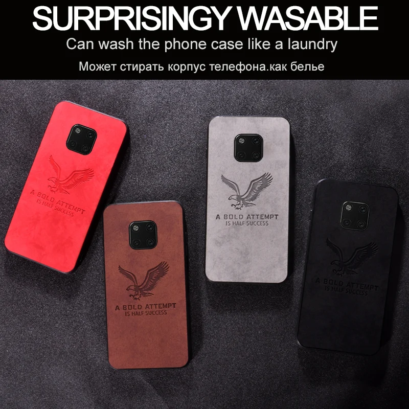 

Case Cloth Back Cover For Huawei Mate 20 Pro 20X Phone Cases Soft Frame Fabric Fundas For Huawei Mate 10 20 lite / Mate 9 10 Pro