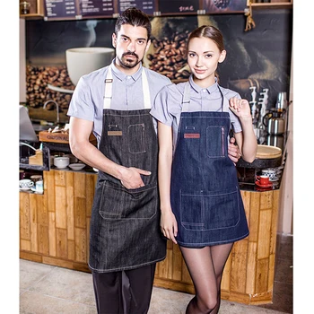 

Funny Sexy Denim Bib Bust Apron Man Woman Baker Restaurant Chef Uniform Kitchen Clothes Coffe Bar Waiter Work Overall Print Logo