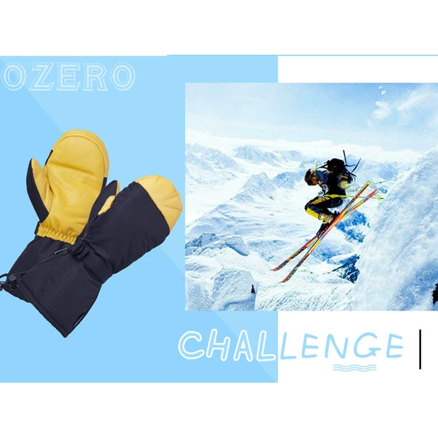 OZERO Ski Gloves Winter Snowmobile Sports Motorcycle Riding Windproof Waterproof Warm Skiing Snowboard Gloves For Men Woman 9008