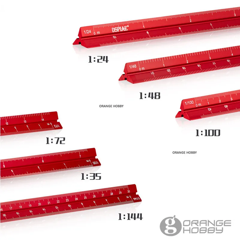 Dspiae AT-AS алюминиевый сплав шкала линейка для хобби модельер ремесло инструменты моделирование аксессуар