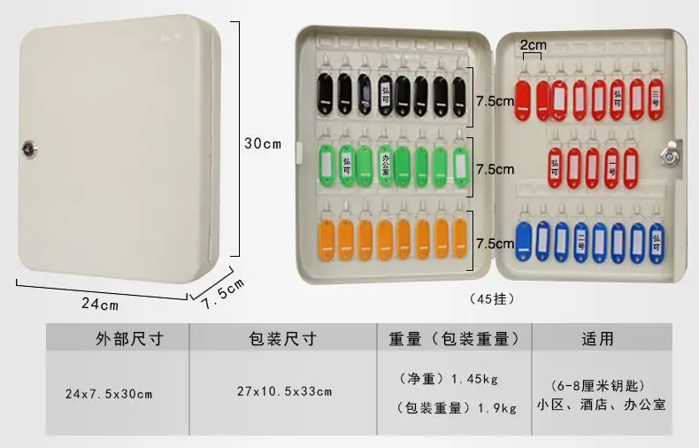 Настенный ключ шкаф Пароль замок безопасности Keybox коробка для хранения содержит 48 ключ карта для компании домашний офис Висячие ключи от