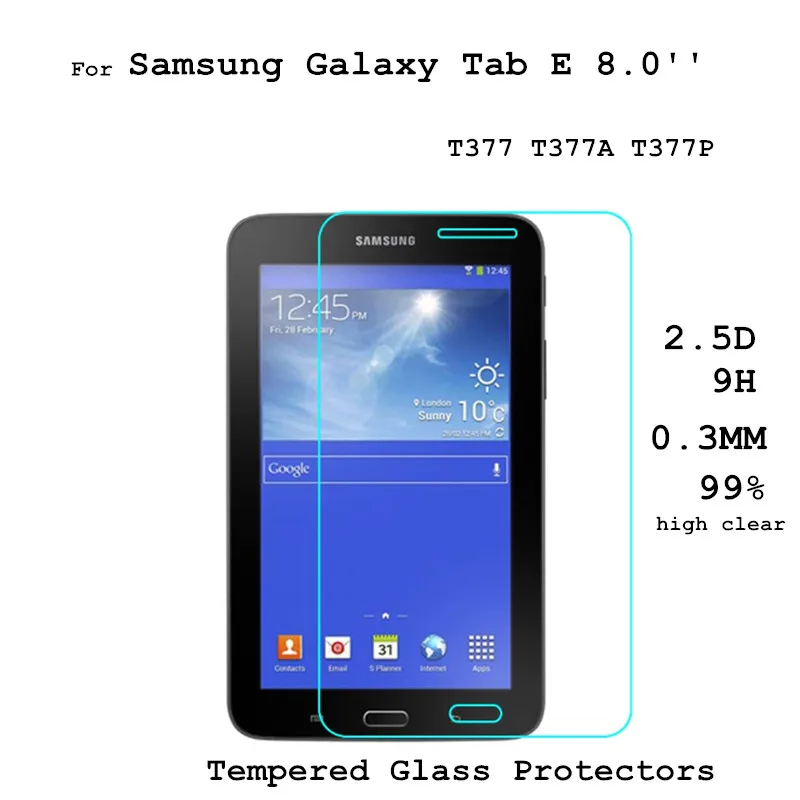 Взрывозащищенное Закаленное стекло для Samsung Galaxy Tab E 8,0 Защитная пленка для экрана Tab E 8 T377 T377A T377P