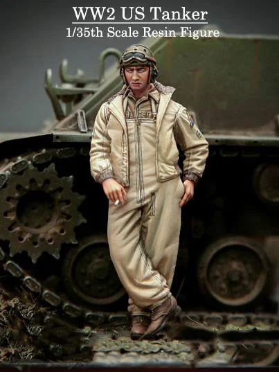 

Unpainted Kit 1/35 Winter US Tanker soldier standing figure Historical Figure Resin Kit
