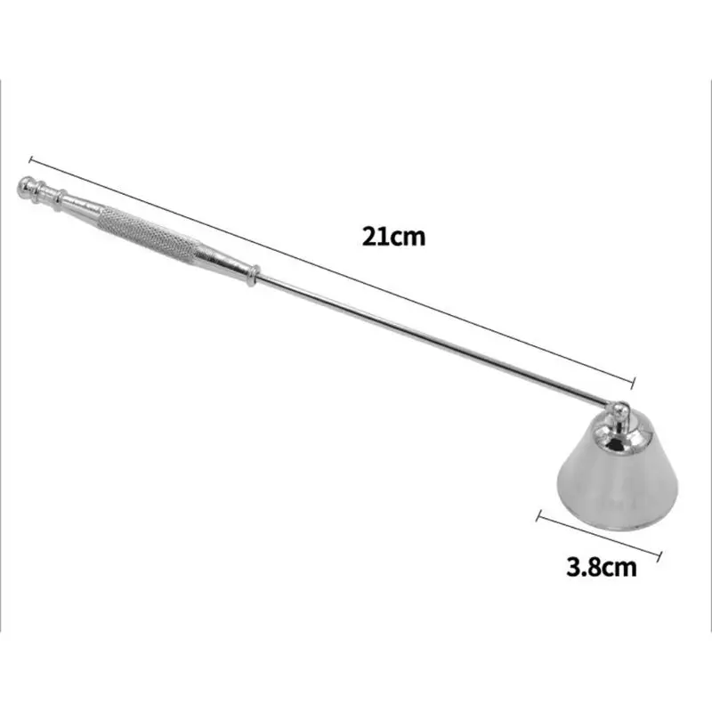 3 в 1 полированный металлический Серебряный из нержавеющей стали ароматические свечи колокольчик приспособление подарок длинная ручка триммер для фитилей крышка