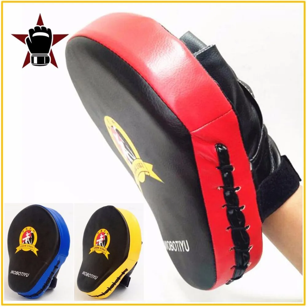 Качество ручной целевой ММА боевые Тайский Kick Pad комплект черный тренировки каратэ Митт фокус лапы спарринг боксерские сумки