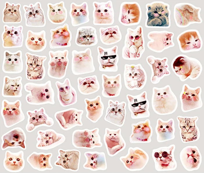 Stationery+Stickers  Optimum Match Free Shipping 100pcs/pack Washi Stickers Kawaii Cat  Decorative Stationery Stickers Scrapbooking Diy Diary Kawaii Stationery Cute Stickers