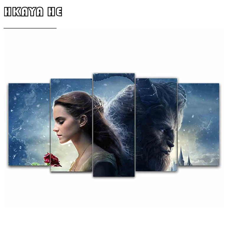 

5D DIY Full Square Diamond Painting "Beauty and the beast" Multi-picture Combination Embroidery Cross Stitch Mosaic Decor FC2773