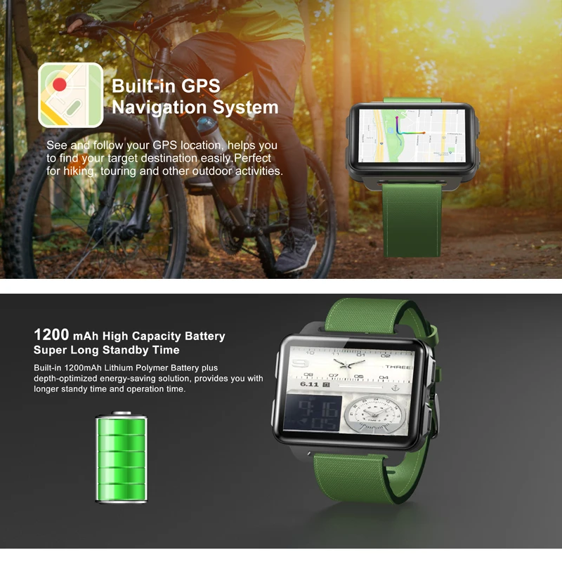 Tinymons DM99 Smart Watch 3G WCDMA Men Women Smartwatch Android 5.1 OS 1GB+16GB Camera Bluetooth Sports Heart Rate Monitor Watch