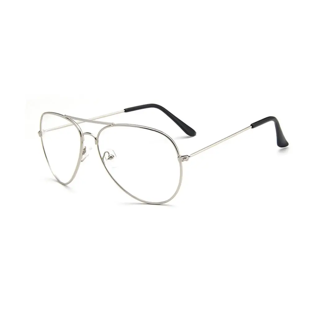 Винтажные Унисекс оправы для очков прозрачные линзы стекло es ретро очки для чтения УФ Защита прозрачные линзы компьютерные женские очки#227897 - Цвет оправы: 3Silver