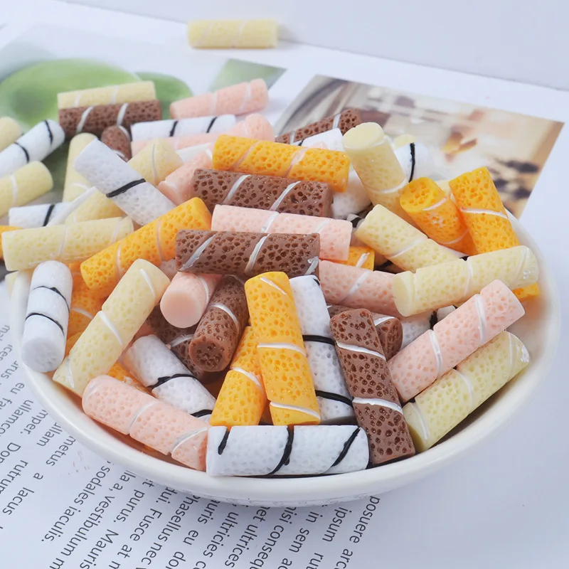 

10pcs/bag Resin Chocolate Bar Super Light Clay Slime Supplies Playdough Tools Crystal Mud DIY Cream Glue Decoration Accessories