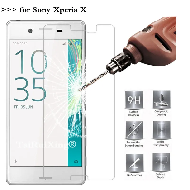 

9H 2.5D 0.26mm Tempered Glass Screen Protector For Sony Xperia X F5121 Dual F5122 5.0 inch Protective Film For Sony Xperia X