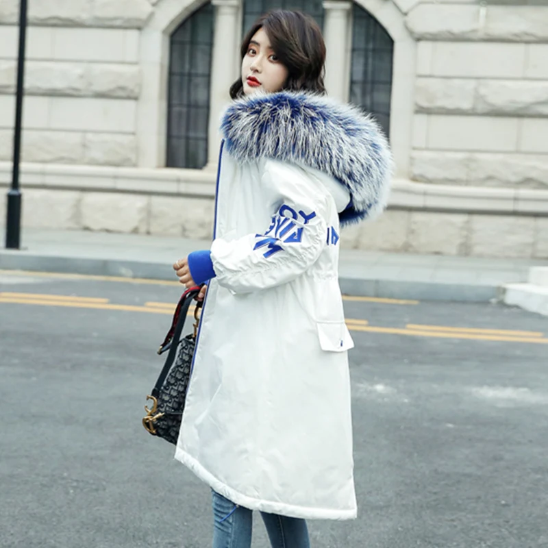 #*Cheap Women Winter Coat Thicken Hooded 2019 Warm Fur Collar Cotton Long Jacket High Quality Wadded Outerwear cc51