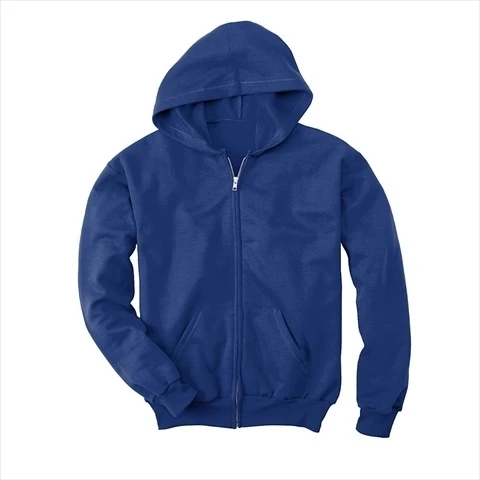Hanes P480 Comfortblend Ecosmart Full-Zip Kids Hoodie Sweatshirt Size - Medium - Deep Royal (1)