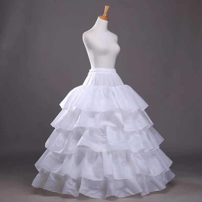Горячая высокое качество белый 6 Обручи Нижняя Кринолин Нижняя юбка для свадебное платье