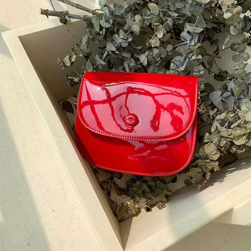 

Fashion Small Crossbody Bags for Women Red Shoulder Bag Designer Ladies Luxury Handbags High Quality Saddle Bags 2019