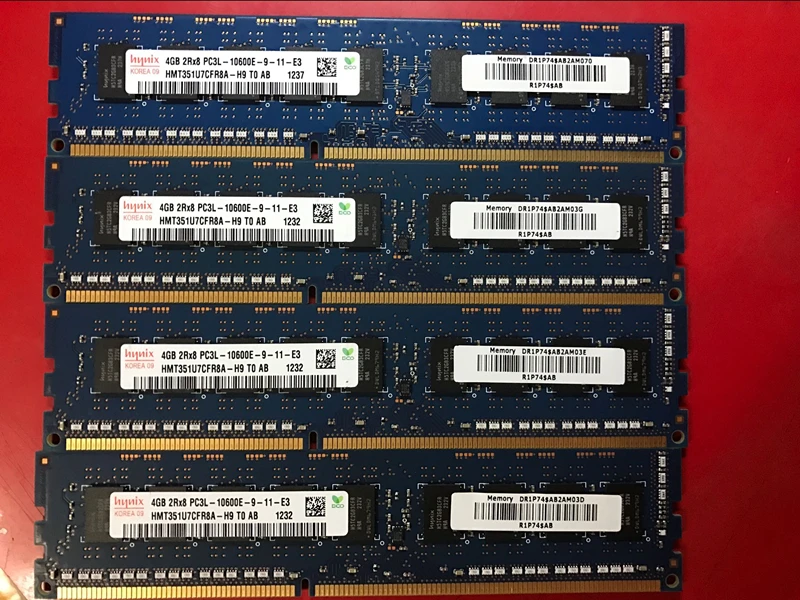  For Hynix DDR3 4GB 1333MHz PC3-10600E 2Rx8 Pure ECC Server memory RAM