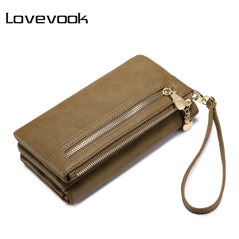 Lovevook модный бренд Женщины Длинный кошелек из искусственной кожи Кошельки для