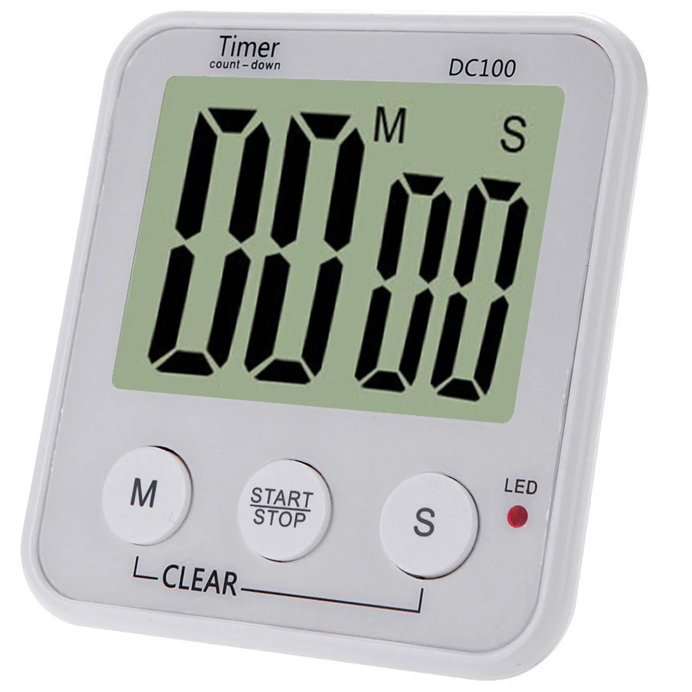 

Digital Kitchen Timer Electronic Timer White Practical Modern Trendy Countdown Timing Meter Clock Stopwatch Alarm Kitchen Tools