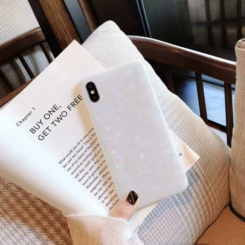 case for iphone 13 pro max Glossy Marble Case For iPhone 13 12 11 Pro Max 6 7 8 Plus XS Max XR Bling Conch Shell Silicone Glitter Soft TPU Shockproof Cover best cases for iphone 13 pro max