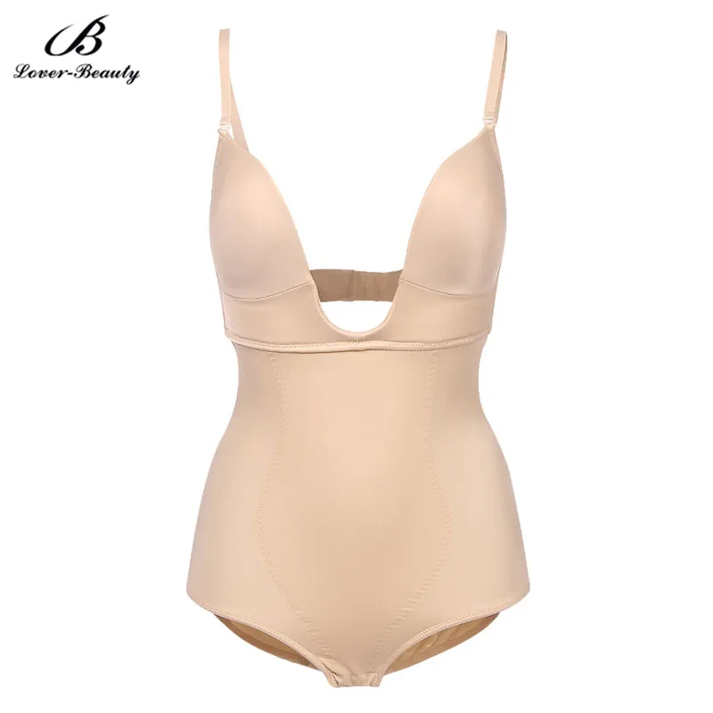 Skup Lover Beauty damska bezszwowa firma bielizna modelująca U Plunge kombinezon Bikini Backless stringi dolna część odchudzanie urządzenie do modelowania sylwetki FajasA