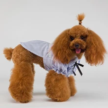 Милые жилеты для щенков с бантиком; клетчатая футболка в полоску для питомцев; хлопковые костюмы в клетку для кошек; летняя одежда для собак; пальто