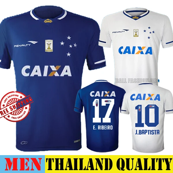 New Cruzeiro 16 Home Blue E RIBEIRO J BAPTISTA Soccer Jersey 2015 Away White R GOULART Football Third 3RD mesh|shirt boxjersey style shirts - AliExpress