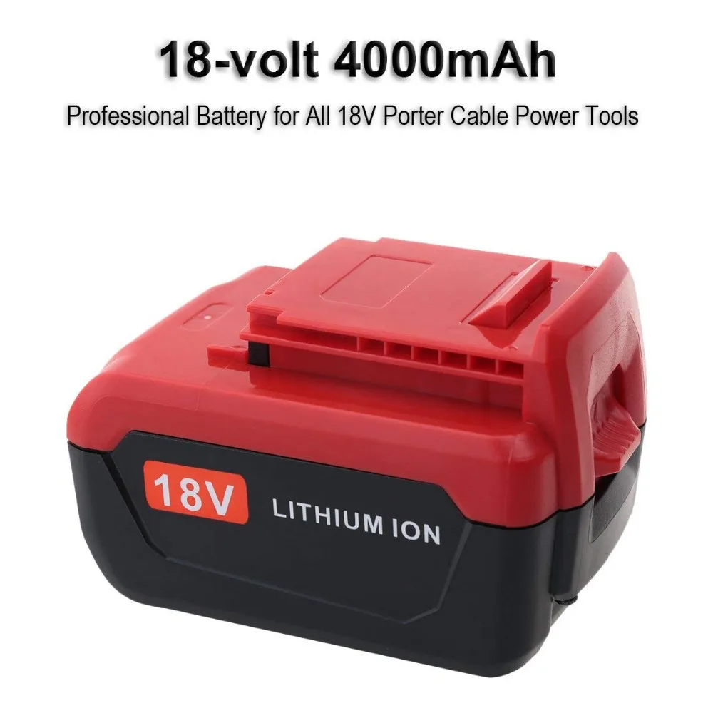 

Cordless Power Tools Replacement Lithium Ion Battery for Porter Cable PC18B PC18BL PC18BLX PC18BLEX 18Volt 4.0Ah
