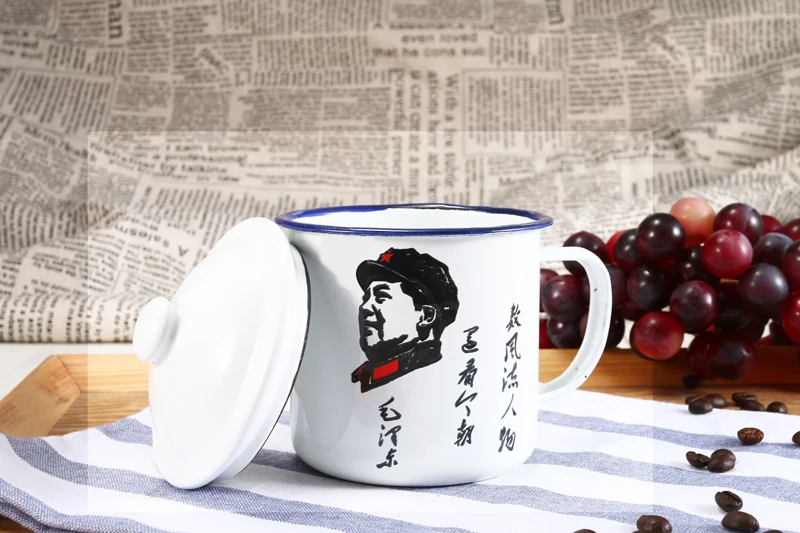 Культурная революция слоган чашки и кружки кофейные кружки эмалированная кофейная чашка Классическая пивная кружка с крышкой культура подарок туристические сувениры