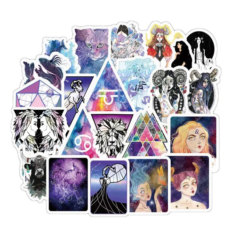 

100Pcs Constellations Starry Sky Stars Graffiti Sticker For Skateboard Luggage Laptop Guitar Fridge Car Doodle Decal