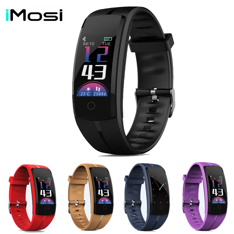 

Imosi Smart bracelet QS100 Fitness tracker Color screen smart wristband heart rate monitor Blood pressure Measure PK mi band 3