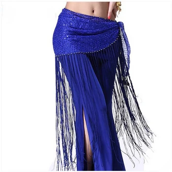 

New style Belly dance costumes sequins tassel belly dance hip scarf for women belly dancing belt 10kinds of colors