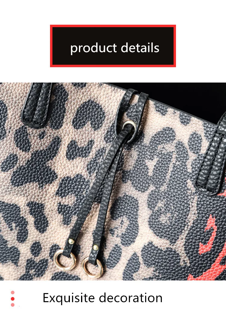 ETONTECK Женская Большая вместительная композитная сумка, Женская Высококачественная сумка-тоут, Модные леопардовые сумочки, сумка на плечо для женщин